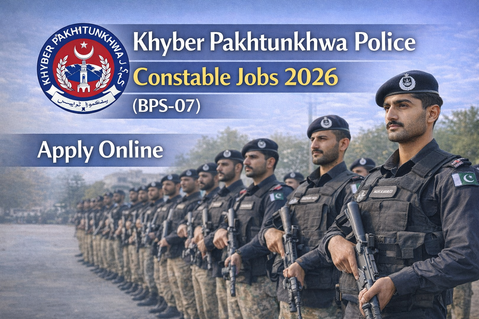 Khyber Pakhtunkhwa Police Constable Jobs 2026 (BPS-07) – Apply Online
