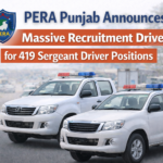 PERA Punjab Announces Massive Recruitment Drive for 419 Sergeant Driver Positions