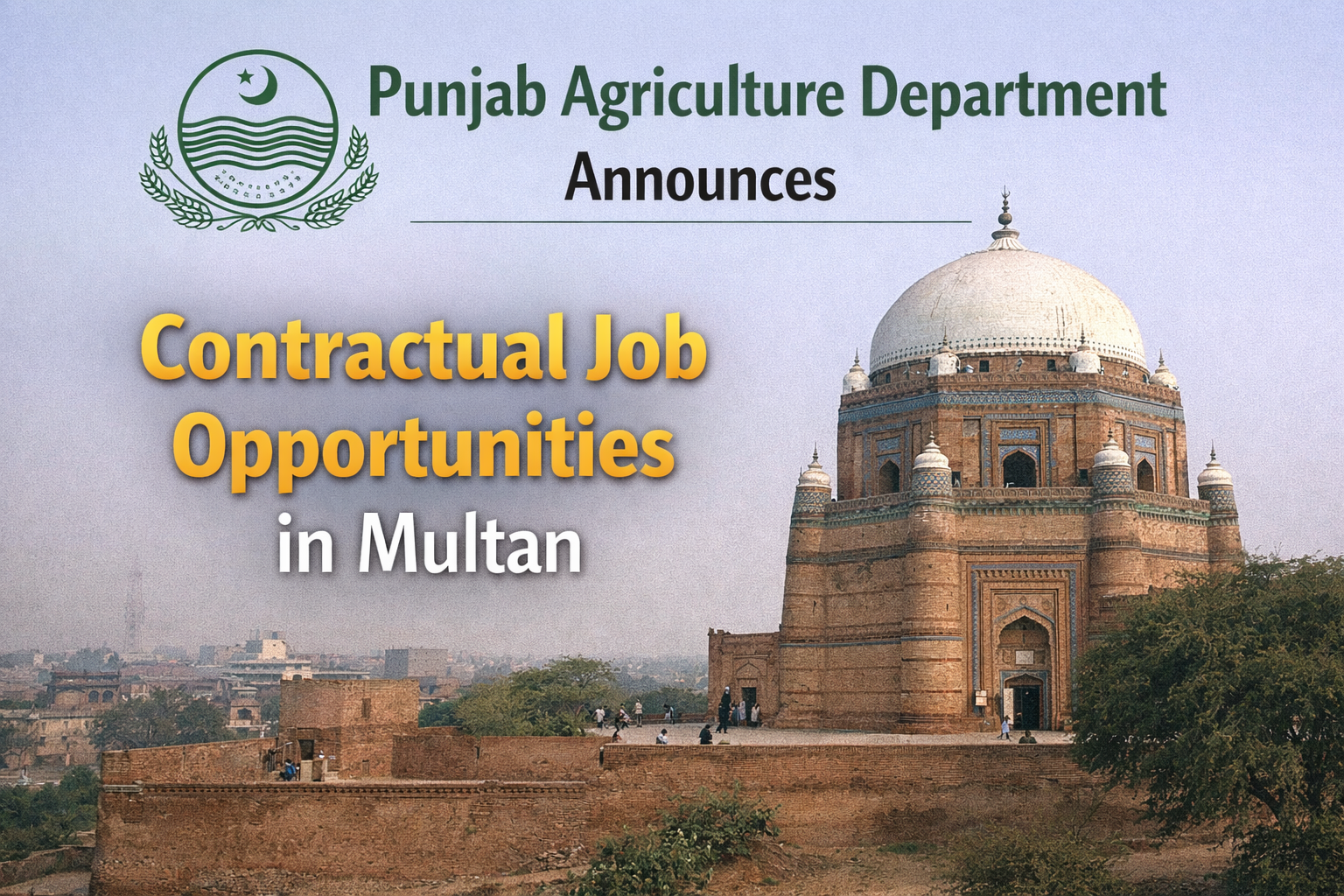 Punjab Agriculture Department Announces Contractual Job Opportunities in Multan