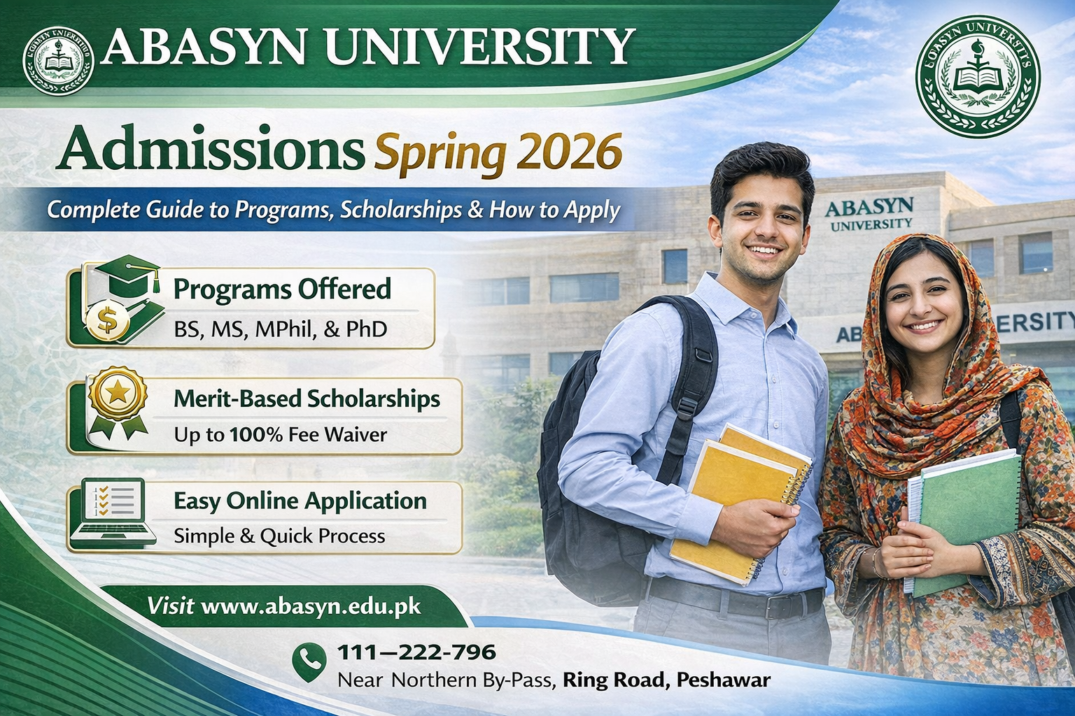 Abasyn University Admissions Spring 2026