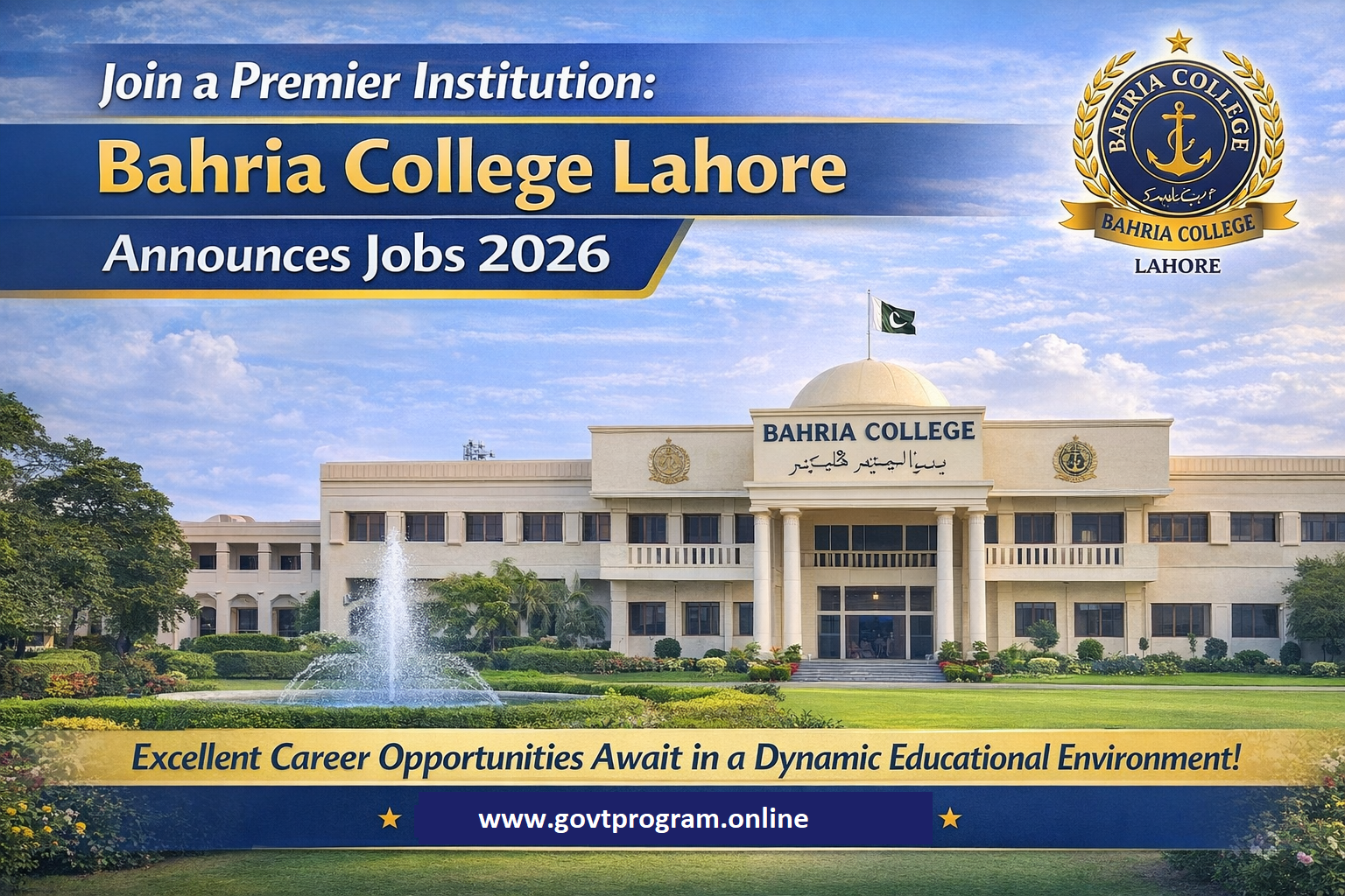 Bahria College Lahore Announces Jobs 2026