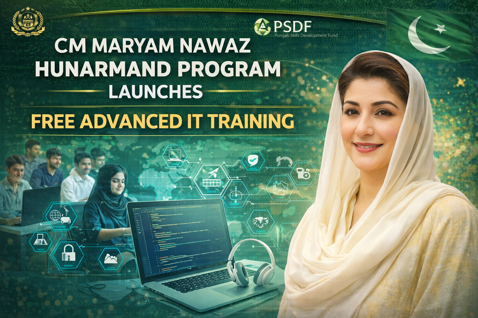 CM Maryam Nawaz Hunarmand Program Launches Free Advanced IT Training