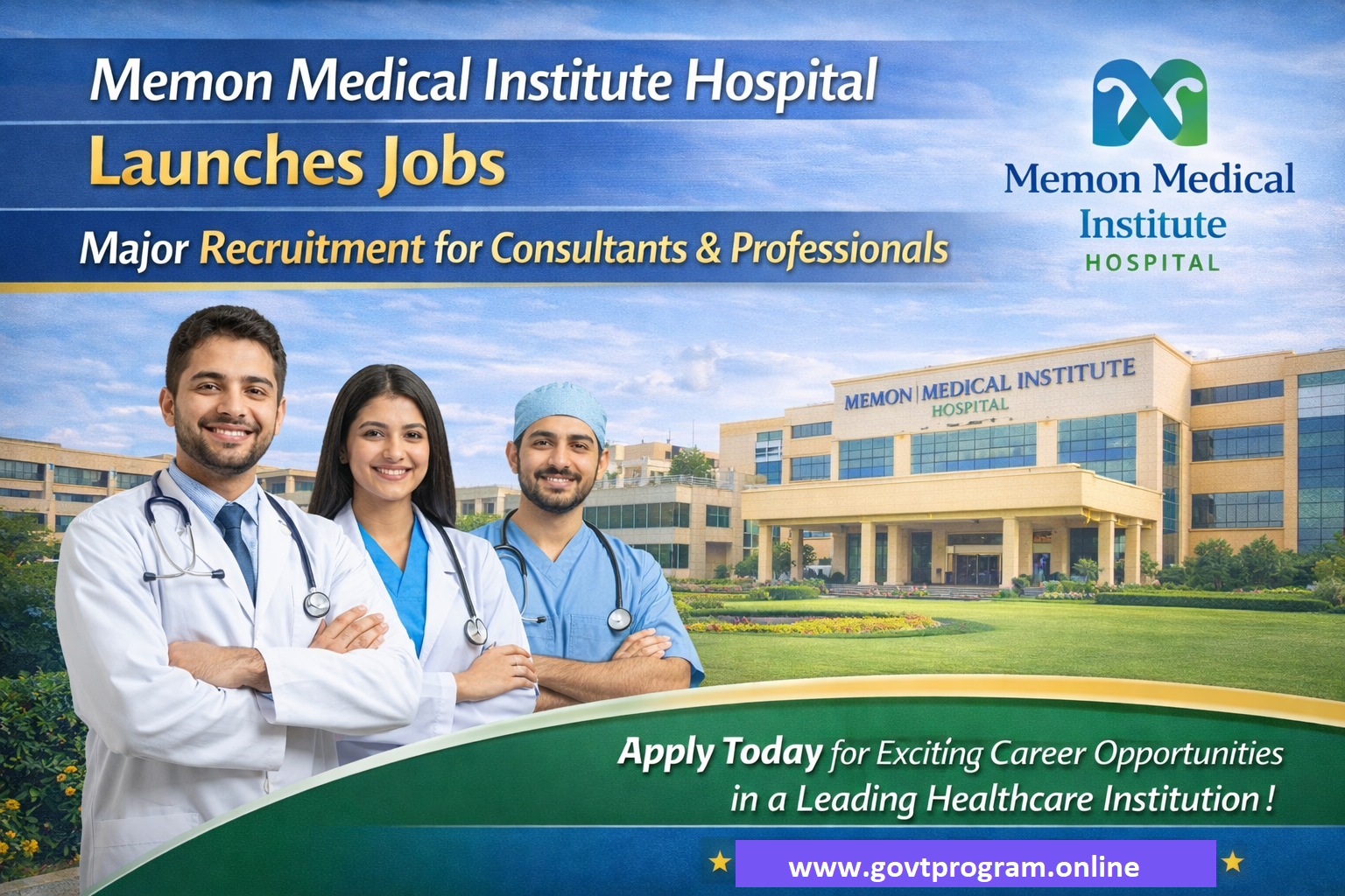 Memon Medical Institute Hospital Launches Jobs - govtprogram