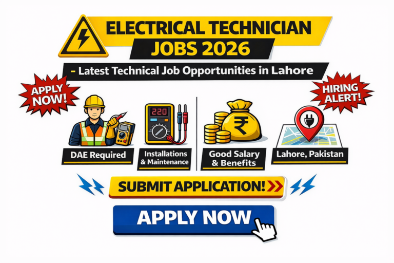 Electrical Technician Jobs 2026 in Lahore – Latest Technical Job Opportunities