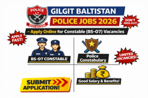 Gilgit Baltistan Police Jobs 2026 – Apply Online