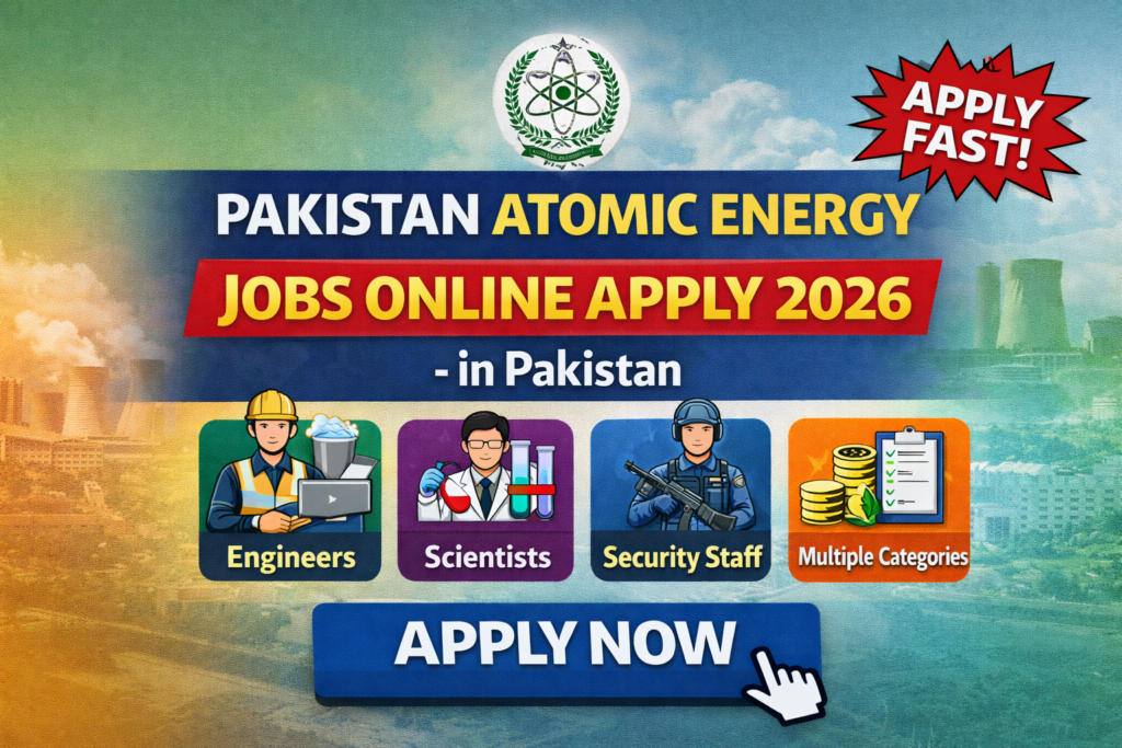 Pakistan Atomic Energy Jobs Online Apply 2026 in Pakistan
