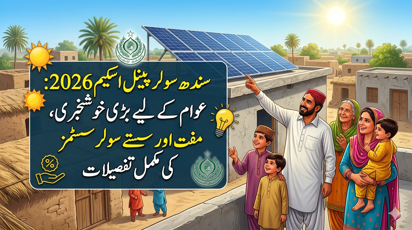 سندھ سولر پینل اسکیم 2026 عوام کے لیے بڑی خوشخبری، مفت اور سستے سولر سسٹمز کی مکمل تفصیلات